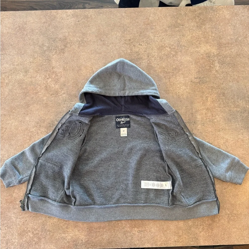 OshKosh B'gosh Heather Gray Kids Hoodie, Size 4T